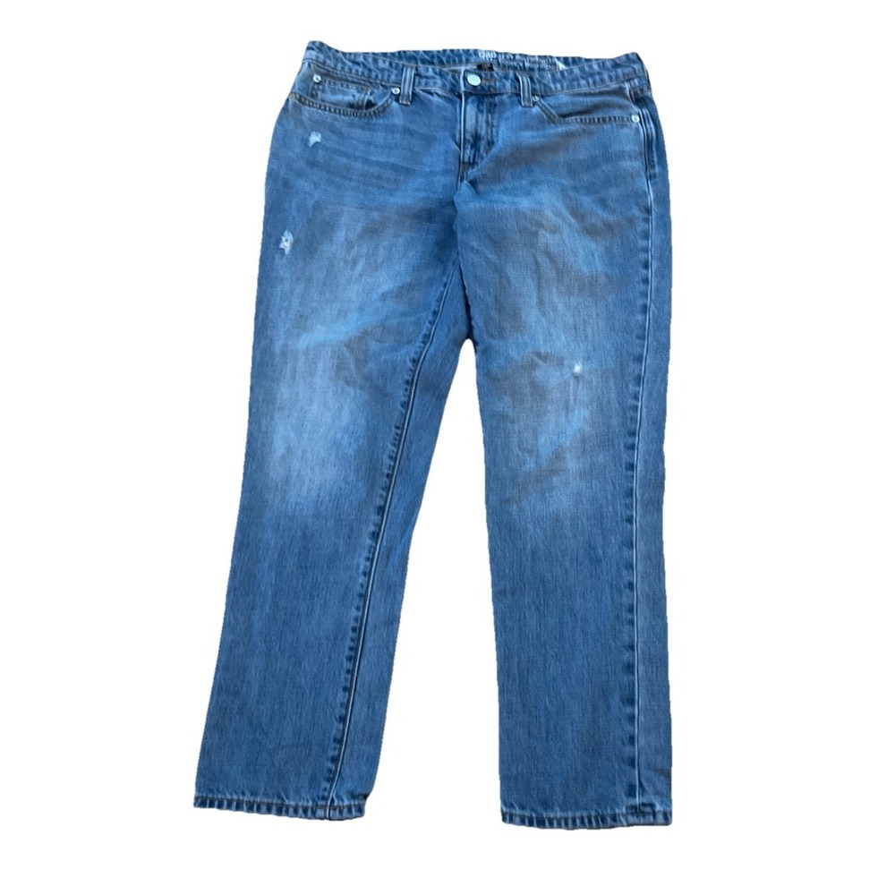 Gap Denim Jeans Women's 6/28 Blue Sexy Boyfriend Fit Med Wash Mid Rise Straigh